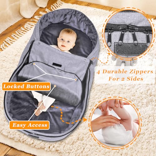 Image of South to East Stroller Cover For Winter, Universal Stroller Bunting Bag, Warm Stroller Footmuff, Waterproof Stroller Sleeping Bag, Versatile Stroller Blanket, Infant Swaddle Blankets, 17x35 inch