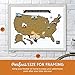 See Many Places Scratch Off Map of The United States, 28x22