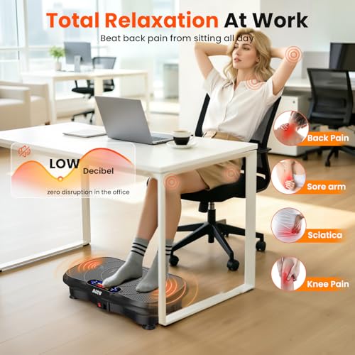 Image of AXV Vibration Plate Fitness Platform Exercise Machine Vibrating Shaking Full Body Shaker Workout Vibrate Stand Shake Board Sport for Weight Loss Fat Burner for Gym Home Office