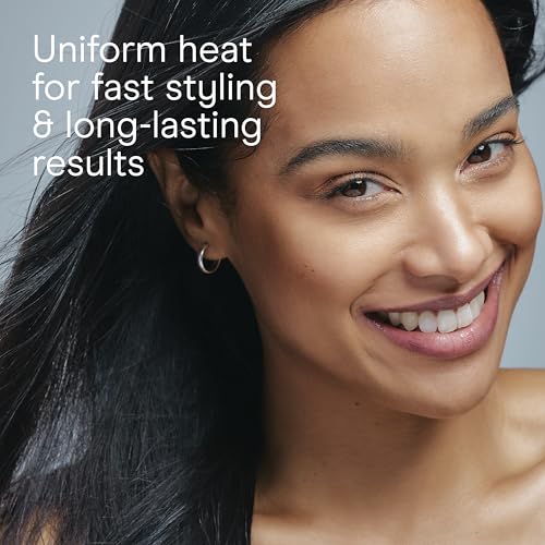 Conair Double Ceramic Hair Straightener Brush, Heated Straightening Brush for Smooth, Shiny Hair, V-Shaped Heated Bristles for Closer Contact, 5 LED Heat Settings, Dual Voltage, White - image 6