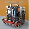 EDIY PC Test Bench Open Air Computer Case ITX UMATX MATX Motherboard Chassis Aluminum Bracket DIY Bare Frame Mini-ATX Support 120 240 360 Liquid Cooling Silver