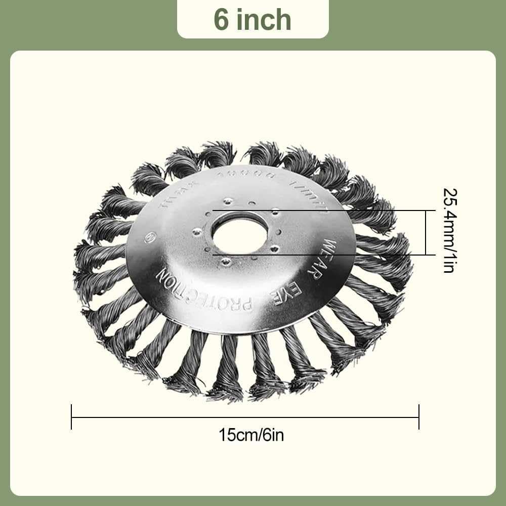 Cuchilla de corte con cable irrompible, borde de acero de 10 pulgadas, juego de recortadora de grado profesional, cabezal de cuchilla de cortadora de alambre de acero para eliminar el óxido de