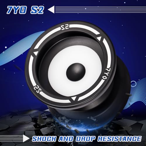 7YO S2 Responsive Yoyo for Kids, Dual Purpose Yoyo Professional Finger Spin Trick Yo-Yo for Adults with 10 Strings, Case, Unresponsive Bearing, Axle, Bearing Removal Tools