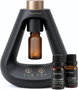 Apex Starter Set - Waterless Aromatherapy Diffuser + 2 Fragrance Oils | Cold Air Nebulizing | Cabana & My Way 0.33 fl oz | No Water No Heat | Matte Black