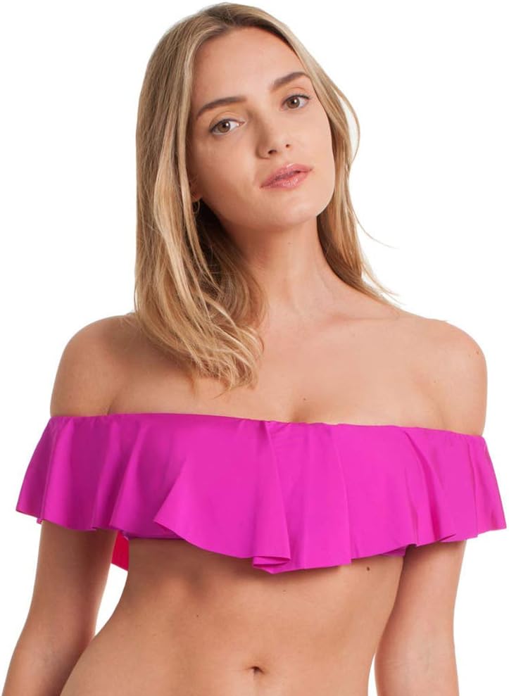 Trina Turk Women's Gypsy Solids Off-The-Shoulder Bandeau Bikini Top