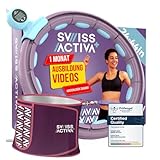 Swiss Activa+ S4.S Silent Hula Hoop mit Taillentrimmer – Taillenumfang 22–44 Zoll – Gewichtsverlust Infinity Smart Weighted Hula Hoop für Frauen