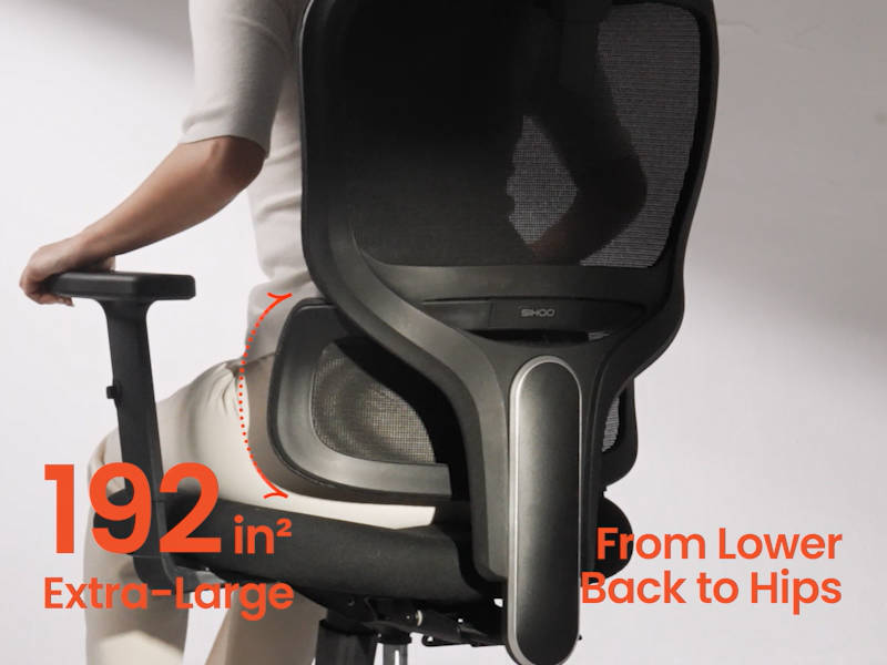 SIHOO Ergonomic Office Chair with high back, lumbar support, and adjustable headrest in black