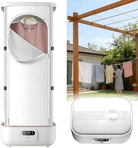 900W Wireless Garment Steamer - Automatic Steam Iron for Clothes & Fabrics, Portable Folding Clothes Steamer, Electric Drying Rack for Closet & Travel