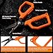 BasicGear Fishing Tool Set – 7” Pliers, 9.5” Fish Lip Gripper, 4.5” Scissors, 7” Fillet Knife, Retractable Clip & Steel-Core Tether, Rust-Resistant Multi-Tool Kit for Anglers, Orange