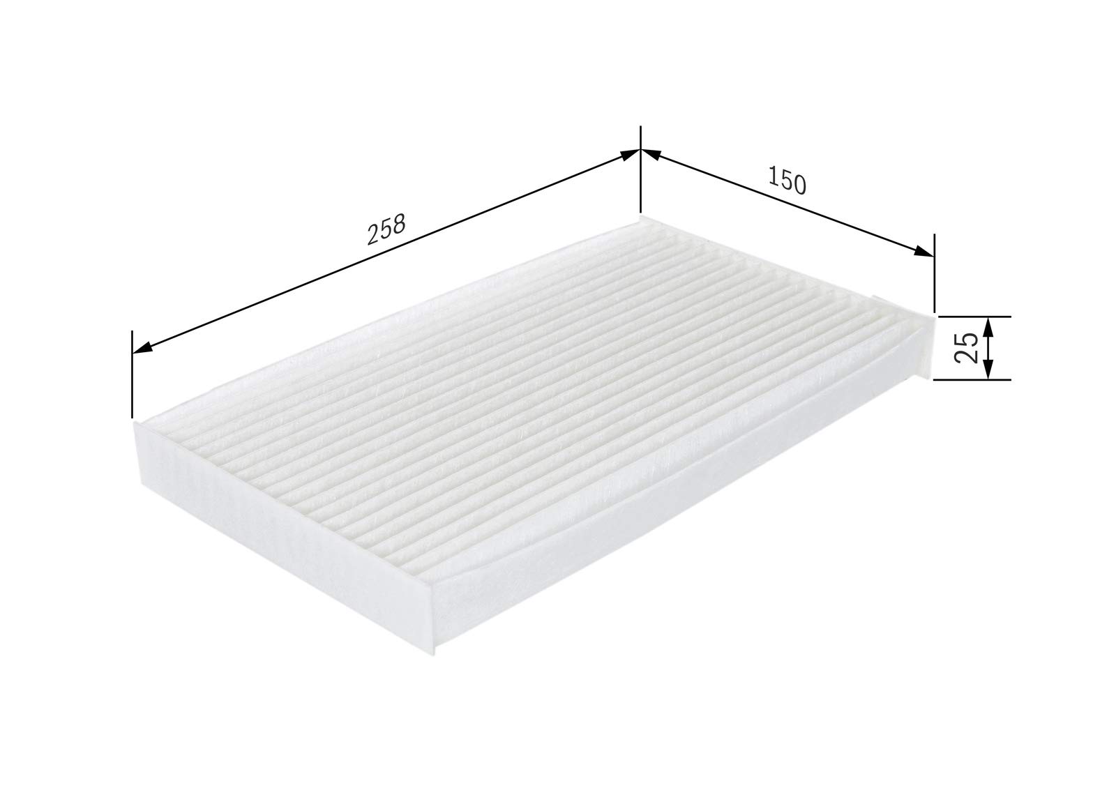 Bosch Filtro Abitacolo Standard M2263, Filtro di Ricambio - Filtra polline e polveri per un'aria più pulita all'interno del veicolo