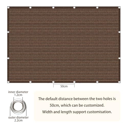Toile Ombrage Exterieur pour Terrasse et Filet de Protection Solaire Brun - 7
