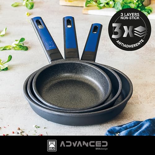 Gamme BRA Advanced set 3 poêles fonte d’aluminium noir au profil renforcé - 5