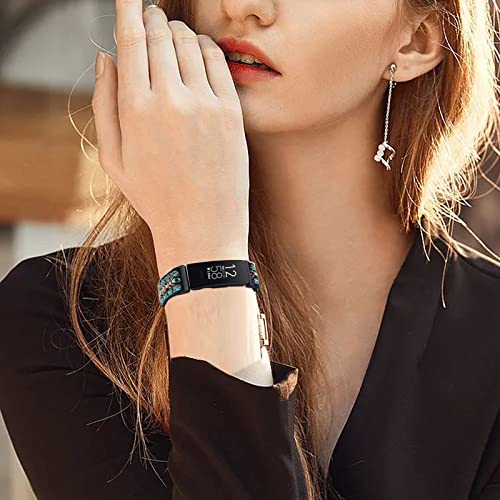 Bands Replacement Compatible With Fitbit Inspire Hr/Inspire/Inspire 2 Fitness Tracker Adjustable Soft Loop Nylon Fabric Breathable Stretchy Straps For Women Men, 6-Pack #TOP4