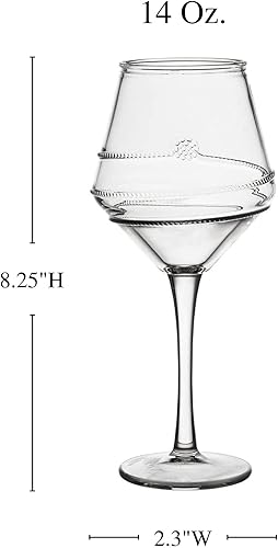 Miniatura 3 de Juliska - Copa de vino de acrílico de Amalia, vidrio acrílico - irrompible, acrílico transparente, vidrio en relieve