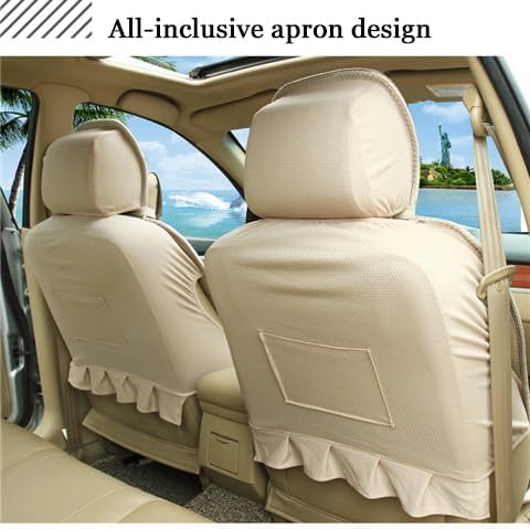 Car seat cushion for Suzuki Jimny Ignis SX4 Vitara, Seat Cushion Summer Breathable Seat Cover Anti-slip Car Interior Seat Chair Pad Cushion,C Silver-front seat cushion