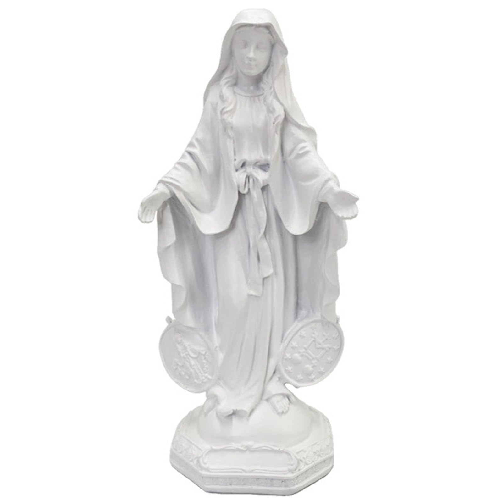 Statue Mère en résine blanche de 8,6 pouces pour décor religieux