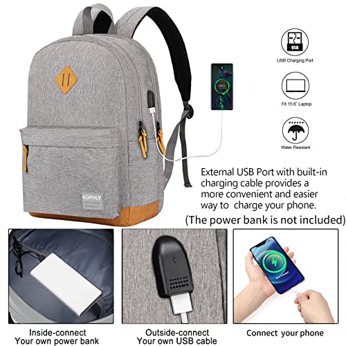 Image of SUPACOOL Large Laptop Backpack with USB Charging Port for Men and Women