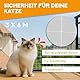 PFOTENKRAFT Katzennetz für Balkon & Fenster ohne Bohren 3 x 6m - Balkonnetz transparent, reißfest & wetterfest - inklusive Befestigungsmaterial - Katzennetz Fenster, Katzengitter, Katzenschutznetz