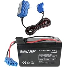 SafeAMP Replacement Battery and 12-Volt Charger Compatible with Peg-Perego Vehicles, Combo Pack