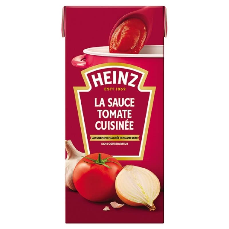 HEINZ - Sauce Tomate Cuisinée Ail Et Oignons 520G - le Lot De 4