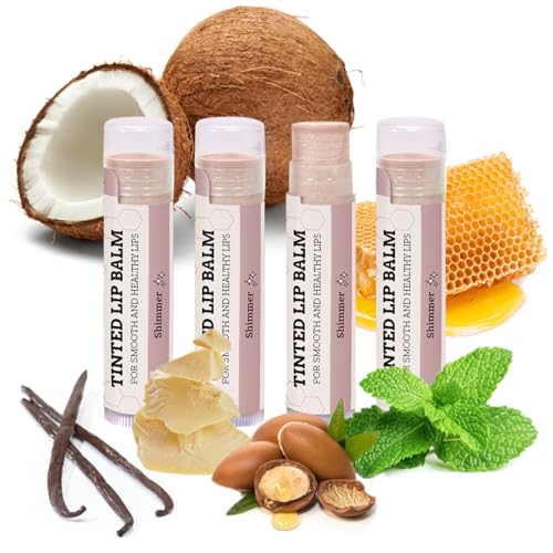 Tinted Lip Balm by Earthâs Daughter â 4 Pack of Shimmer Tint â Beeswax, Coconut Oil, Cocoa Butter, Vitamin E â Moisturize and Beautify â Paraben Free - Image 5