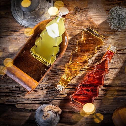 KADAX 5er Set Glasflaschen 200ml mit Schraubverschluss – Leere kleine Flaschen zum Befüllen für Likör, Schnaps, Öl, Essig & Sirup… – Ansicht 4