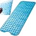 Produktbild Duschmatte rutschfest mit Saugnäpfe 100 x 40 cm Antirutschmatte für Dusche und Badewanne Blau 23646