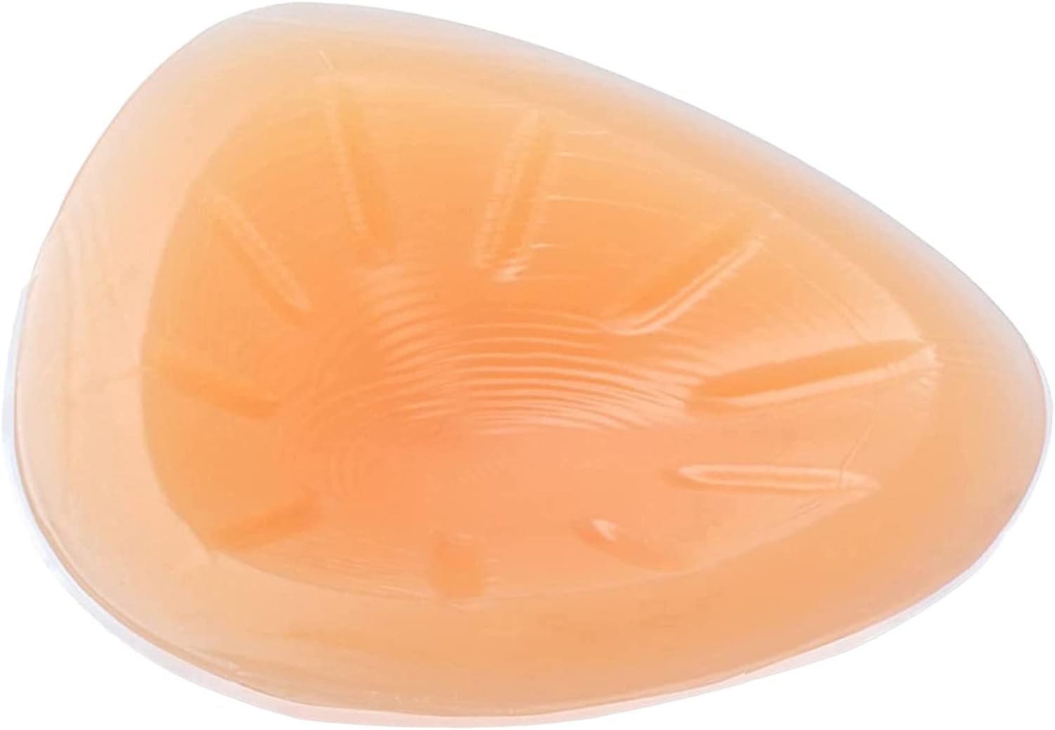 1 Piece Triangle Silicone Breast Forms Self-Adhesive Breathable Concave Prosthetic Fake Boobs for Mastectomy Prosthesis Bra Enhancer Inserts Crossdresser(600g/Piece, Nude)
