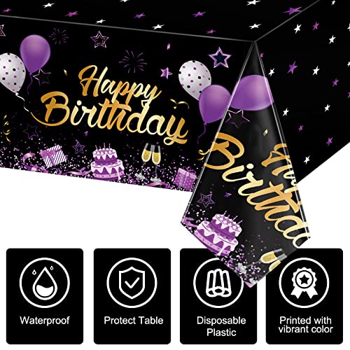 Breling AI-BRELING-889 3 Pack Birthday Party Supplies Confetti Sprinkles Happy Birthday Tablecloths Starry Table Covers For Kids Adults Birthday Party Decorations thumb #3