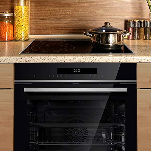 Autarkes Herdset: 60cm Einbaubackofen EB8019EDP + 59cm Kochfeld KFS59ED / Pyrolyse/Pizzafunktion/Grill/Umluft/Heißluft… – Bild 3