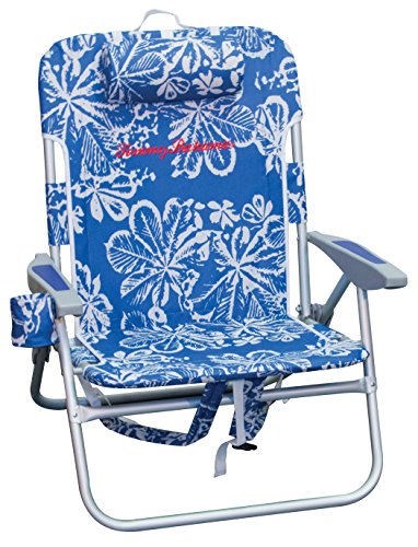 Tommy Bahama 4-Position Big Boy Backpack Beach Chair - Blue Print