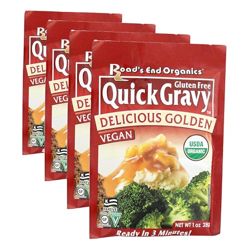 ROADS END ORGANICS Organic Golden Gravy Mix, 1 OZ (Pack of 4)