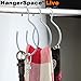 HangerSpace Scarf Ring Hanger Belt Rack, 5 Pcs Non-Slip Tie Hanging Hooks Closet Accessories Organizer Storage Holders for Ties Scarves Belts and Jewelry(5, Grey)
