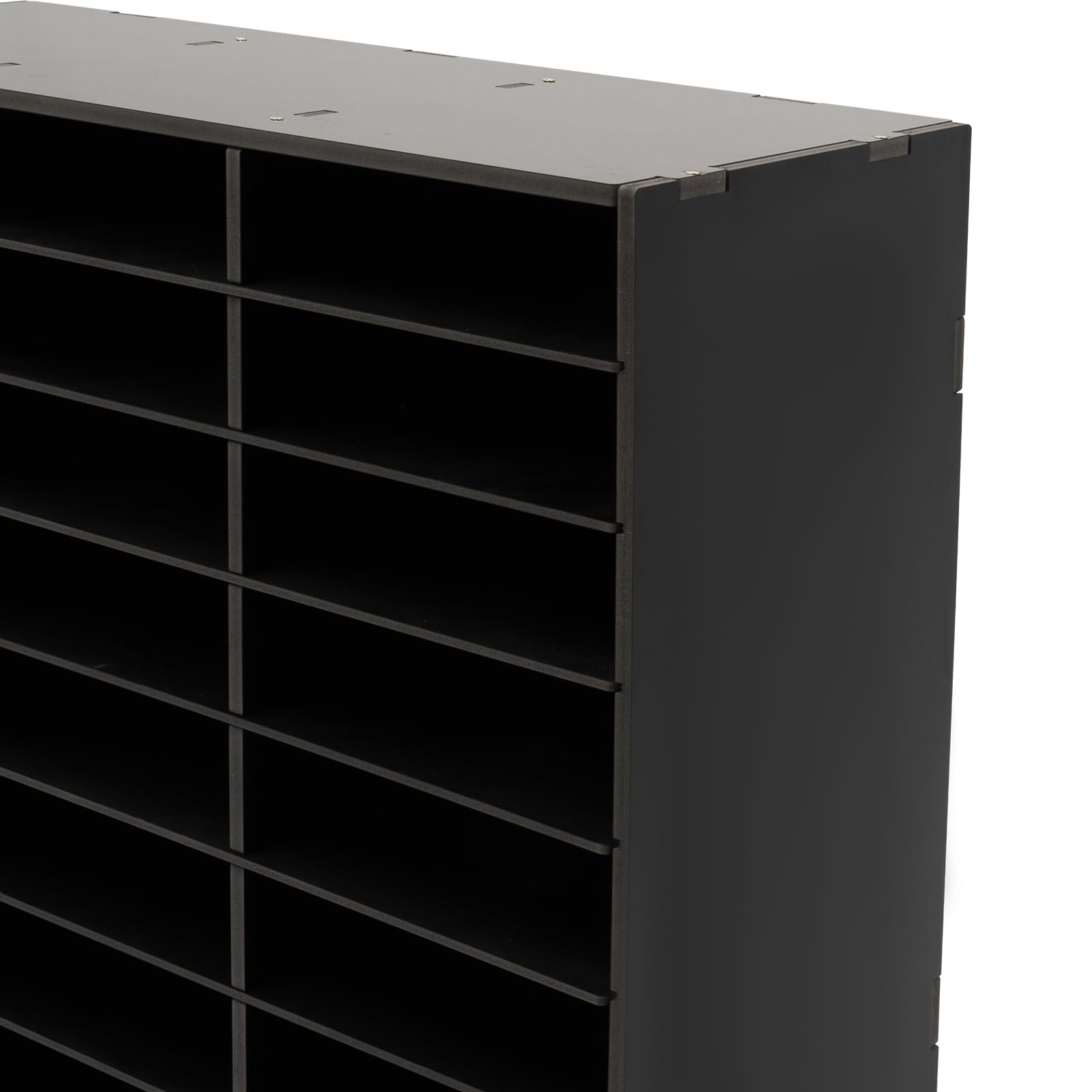 Organizador de oficina con 36 compartimentos, archivador de escritorio, buzón de oficina, para guardar documentos, cuadernos y carpetas (negro)