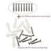 SelfTek 8 Pieces Bathroom Mirror Hanger Clips Set with Screws,Rawl Plugs and Extra Free 8 Pcs Screws