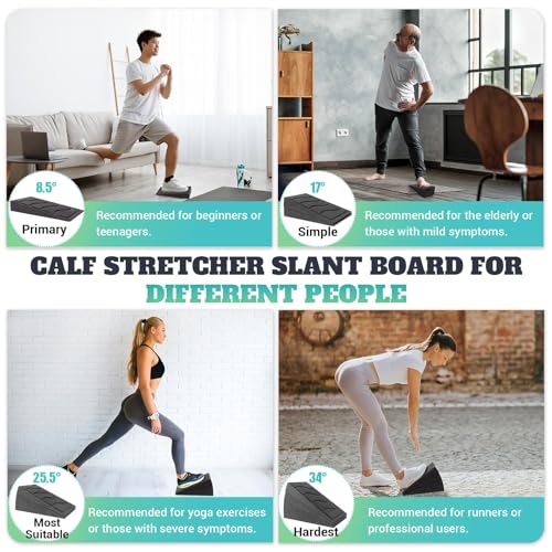Image of Squat Wedge Block, 960 LBS Weight Capacity, Slant Board for Calf Stretching