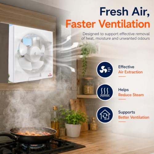 Image of 10 Inch Ventilation Fan 40W | 250mm Sweep | High Speed Air Ventilation Fan for Kitchen Bathroom Office Window & Wall Mount | Low Noise Energy Efficient Motor