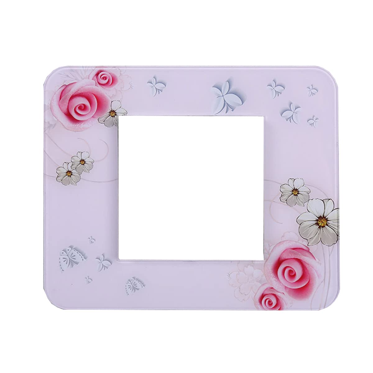 3 Pack Acrylic Light Switch Surround, Light Socket Surround, Pink Flower Light Switch Sticker Finger Plate