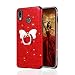 Produktbild Misstars Glitzer Hülle für Huawei P20 Lite Rot, Bling Pailletten Weiche TPU Silikon Handyhülle Anti-Rutsch Kratzfest Schutzhülle mit Schmetterling Ring Ständer für Huawei P20 Lite