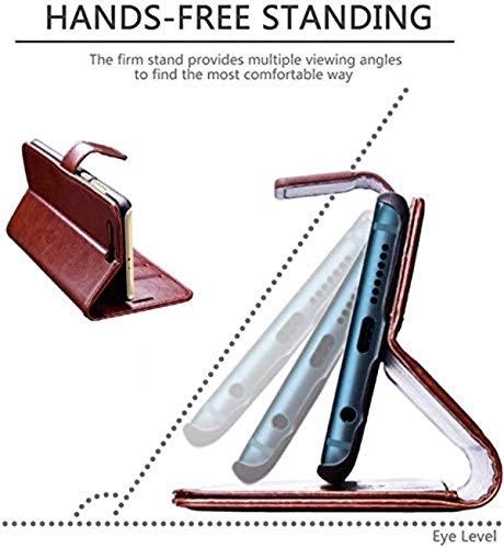 Image of SHINESTAR Motorola Moto G72 Flip Back Cover | PU Leather Flip Cover Wallet Case with TPU Silicone Case Back Cover for Motorola Moto G72 - Classic Brown