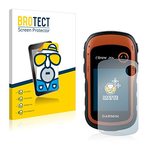 BROTECT Protector Pantalla Anti-Reflejos Compatible con Garmin eTrex 20x (2 Unidades) Pelicula Mate Anti-Huellas