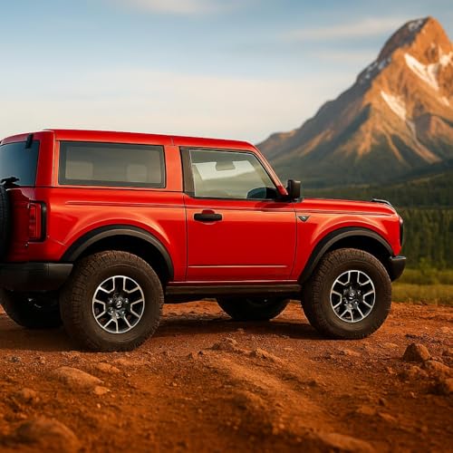 Image of MiniExplorer Die-Cast Toy Bronco Car Red | 1:24 Scale SUV Mode| Metal Free Wheels Car for Kids & Collectors | Off-Road Bronco Vehicle Toy - Red