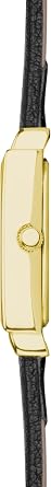 Limit Ladies 20mm Rectangular Gold-Plated Watch Black PU Strap Matte Dial Mineral Glass