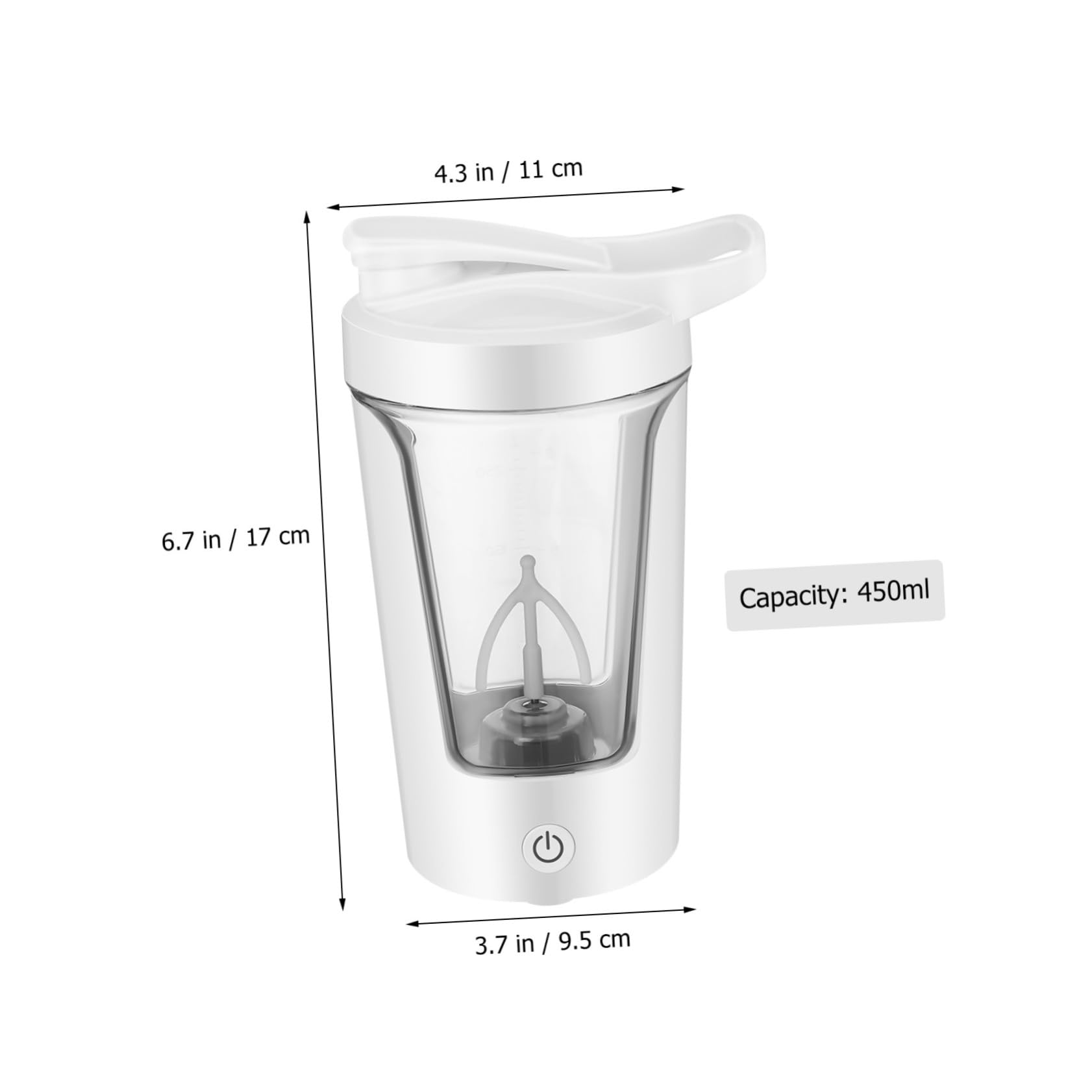 Shaker Électrique Automatique Rechargeable pour Café et Protéines Tasse Mélangeuse Portable PP et Abs Agitateur Homogène pour Boissons Protéinées et Soja pour Préparation Rapide
