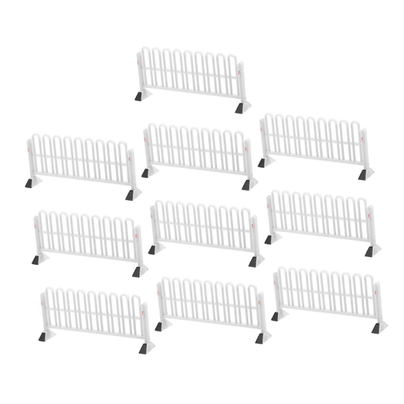 HONMEET 10pcs Miniature Traffic Sign Toys Roadblocks Barrier Fence Barricade Road Model for Dollhouse Micro Landscape Decor Simulation Toys