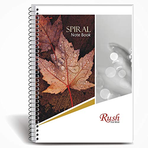 Image of Rush Rough A4 Spiral Notebook 400 Pages | Single Line Ruled | 400 Pages Notebook ruled | Pack of 1 | Spiral Register (400 Pages, Single Line Ruled)
