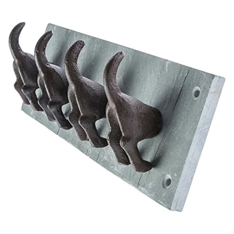 HOMESCAPES Dog Tail Coat Rack with Hooks Cover