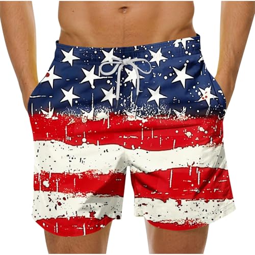Floral Print Swim Trunks for Men Quick Dry Breathable Shorts Elastic Waist Hawaiian Summer Beach Bathing Suits