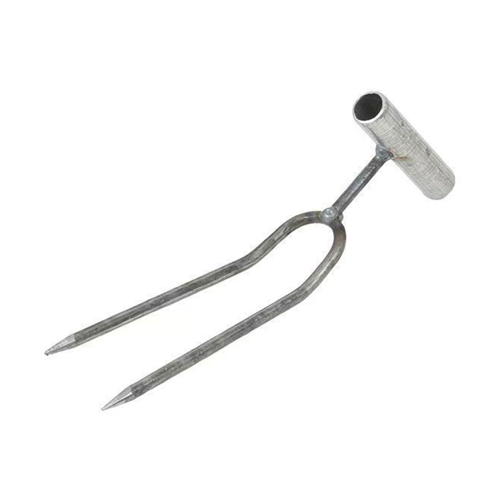 Zbiianxer 1 Pack Iron 2 Prong Root Rakes Hand Fork Ideal For Gardening Soil Aeration Planting And Fertilizing 270Mm Length Root Rakes