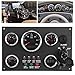 BHDK Digital Gauge Set, Triple 52mm/82mm Waterproof Cluster with Voltmeter, Oil Press, Water Temp, Engine Speed & Oil Level Display for Car/Truck/Marine (12V/24V)